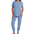 thumbnail image 1 of Scrubs for Women V Neck Short Sleeve Workwear Set Doctors Nurses, 1 of 2