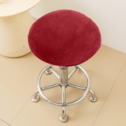 MTBLYS Round Bar Stool Cushion Cover Plush Polyester 12.99 Inch with Elastic Bands Soft Seat Protector