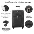 thumbnail image 4 of Jetstream Softside Expandable Large Checked Luggage, Lightweight Rolling Travel Suitcase with Spinner Wheels, 4 of 6