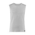 thumbnail image 1 of Bruno Banani Men's Tank Top - Check Line 2.0, Round Neck, Polyamide, Check, Logo, Solid Color White S (Small), 1 of 4