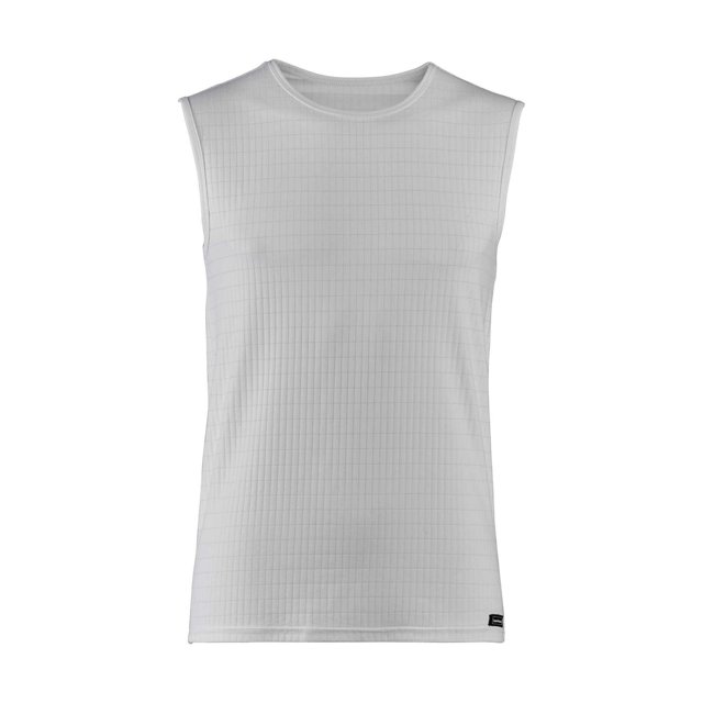 Bruno Banani Men's Tank Top - Check Line 2.0, Round Neck, Polyamide, Check, Logo, Solid Color White S (Small)