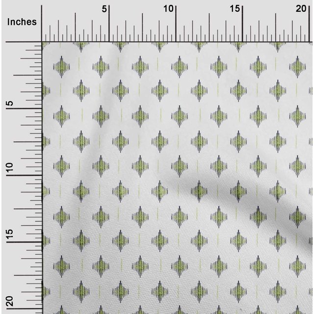 oneOone Cotton Flex Fabric Geometric Line Ikat Printed Craft Fabric BTY 40 Inch Wide