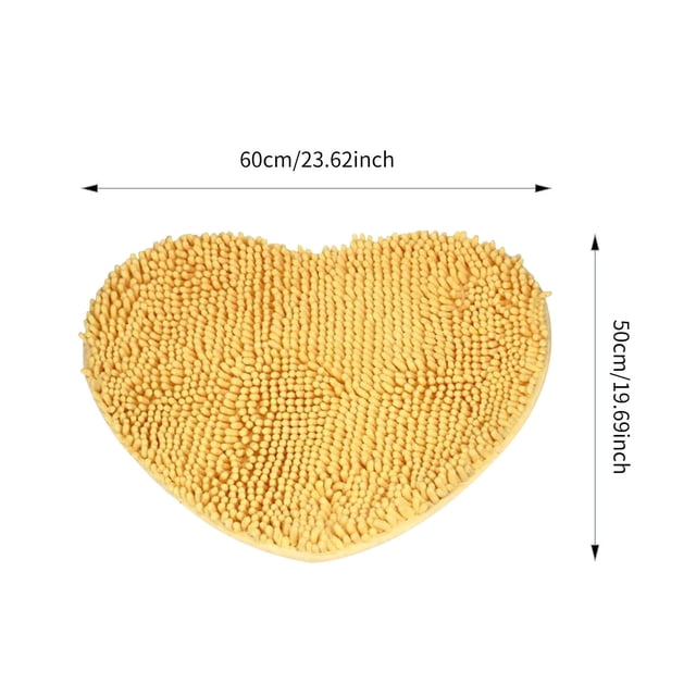 Tapis de Porte en Forme de Cœur Salle de Bain Toilette Salon Multicolore