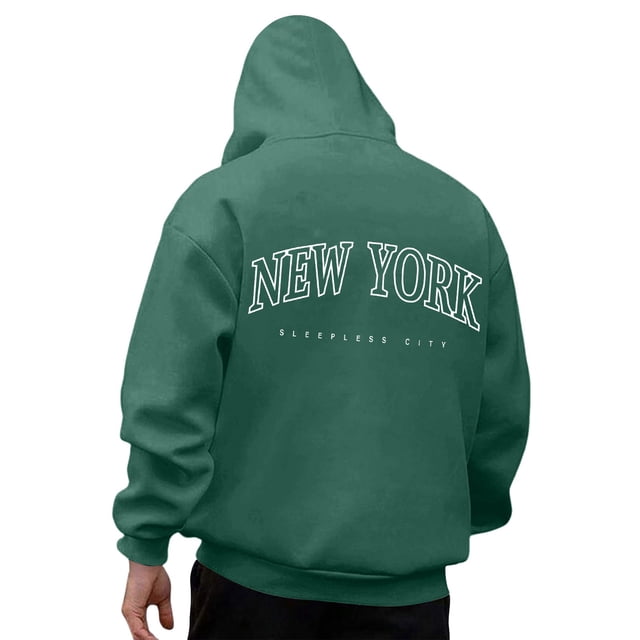 LUOGENLI Chandails à Capuchon pour Hommes Chandails à Capuchon Graphiques et Chandails Molletonnés au Design Polyvalent pour le Quotidien Conçus pour le Confort et le Style pour Toute Occasion Chandails à Capuchon pour Hommes Designer Vert Foncé Taille TTTG