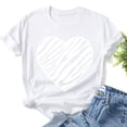 thumbnail image 2 of Heliisoer Hauts pour Femmes, Liquidation d'Été Mode Femmes T-shirt à Manches Courtes Imprimé de la Saint-Valentin Hauts Graphiques Fantaisie, 2 of 3