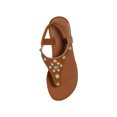 thumbnail image 2 of LSLJS Glamorous Outdoors T-strap Flat Sandals for Women Rhinestone Decor Plain PVC Toe Post Thong Sandals, Womens Flip Flops, 2 of 9