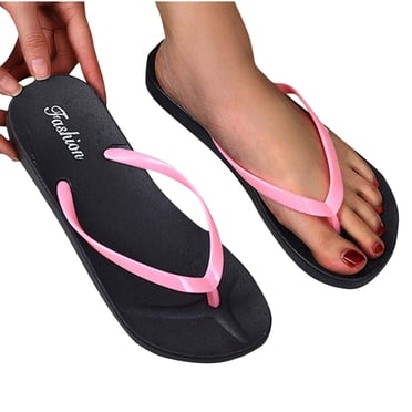 VOAVEKE Womens Sandals Comfortable,Summer Sandals for Women 2025,Women's Fashion Leisure Bathroom Bathing Outdoor Wear Summer Flat Flip Flops Pink 8.5