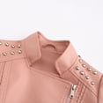 thumbnail image 4 of IROINID Veste en Faux Cuir pour Femmes Manches Longues Couleur Unie Col Cranté, Veste Confortable, 4 of 7