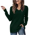 thumbnail image 1 of yoeyez Tunique en Tricot pour Femmes, Chandails à Manches Torsadées Patchwork, Col Ras du Cou Raglan, Chemises à Manches Longues, Hauts Mode Automne 2024, Vert, TTG, 1 of 6
