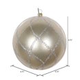 thumbnail image 3 of Vickerman MT198138D 4.75 Po. Ornement Candy Glitter Net Champagne - 3 par Sac, 3 of 3
