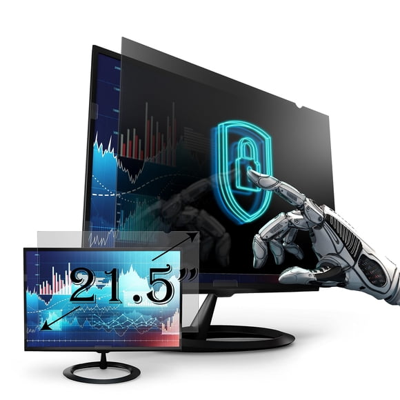 Premium Privacy Screen Filter for 21.5 Inches Desktop Computer Widescreen Monitor with Aspect Ratio 16:09. Anti Glare and Anti Blue Light Protection