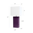 thumbnail image 2 of Elegant Designs Modern Leather Table Lamp with USB and White Fabric Shade, 2 of 7