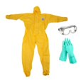 thumbnail image 1 of Combinaison de Protection Chimique pour Hommes Imperméable Chevilles Élastiques Combinaisons Confortables L avec Gants, 1 of 9