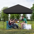 thumbnail image 2 of GloryStar Tente à Auvent Escamotable 10x10, Tente à Auvent de Patio avec Installation à un Bouton, Sac à Roulettes Portable, 4 Sacs de Lest, Tente Instantanée d'Extérieur à 3 Hauteurs Réglables pour Fêtes, Camping, Plage, 2 of 6