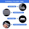 thumbnail image 4 of Uxcell Hanging File Folder Tabs, 2 Inch File Folder Tabs and Inserts Plastic Clear File Folder Labels Filing Tabs for Hanging File Folders, Clear, 150 Pcs, 4 of 7