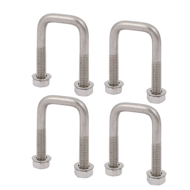 Unique Bargains 4 Pcs M6 20mm Largeur Boulon en U Carré en Acier Inoxydable 304 avec Écrou Hexagonal