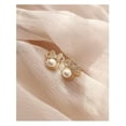 thumbnail image 3 of HOOUN Boucles d'Oreilles Clous pour Femme en Or Perle Mickey Mouse, 3 of 5