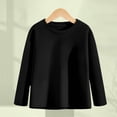 thumbnail image 4 of Kids' Solid Color Long Sleeve Round Neck Top - Comfortable Polyester Spandex Blend for Daily Wear, Travel, and Parties, 4 of 7