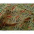 thumbnail image 4 of oneOone Silk Tabby Fabric Leaves & Floral Block Print Sewing Fabric BTY 42 Inch Wide, 4 of 4