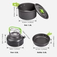 thumbnail image 4 of Camping Cooking Set Camping Cookware Set 16pcs Camping Pot pan Set Nesting Camp Cook Set, 4 of 8