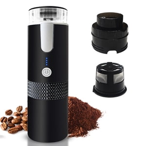 Machines à café Espresso Portable Electric Espressos 6oz Un seul service Mini Cafetière avec tasse de café en poudre et capsule 1200mAh Batterie rechargeable Brew automatique pour