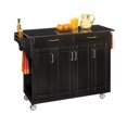 thumbnail image 4 of Homestyles Create-a-Cart Wood Rolling Kitchen Cart in Black, 4 of 15