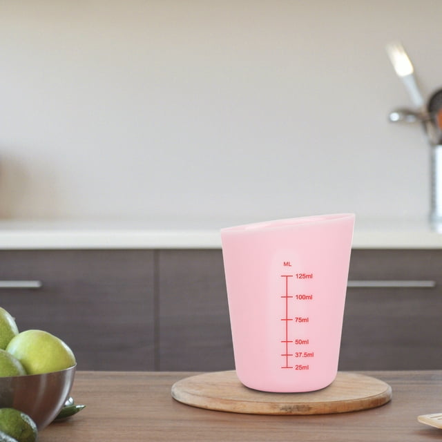 EGNMCR Kitchen Gadgets, Kitchen Essentials High Temperature Measuring Cup 125ml Cup With Visible Scale Baking Measuring Cup Double scale baking measuring cup