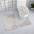 thumbnail image 4 of Xihbxyly Rug Area Rug Living Room Bedroom Rug Solid Color Bath Mats 3 Set Bathroom Rugs For 3 Pcs Toilet Mats Universal Soft Comfortable Water Absorption Non-Slip Thick Machine, 4 of 8