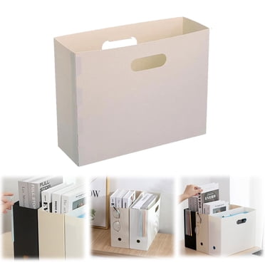 ZTTD Support de Panier pour Magazines, Étagère Pliable pour Magazines, Organisateur de Dossiers de Documents, Chemise de Classement, Bac de Rangement pour Journaux pour la Maison Ou le Bureau (Beige)