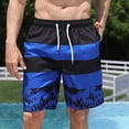 thumbnail image 2 of TIWEKE Mens Swim Trunks Swimming Shorts Stretch Quick Dry Zipper Pockets Blue,M, 2 of 9