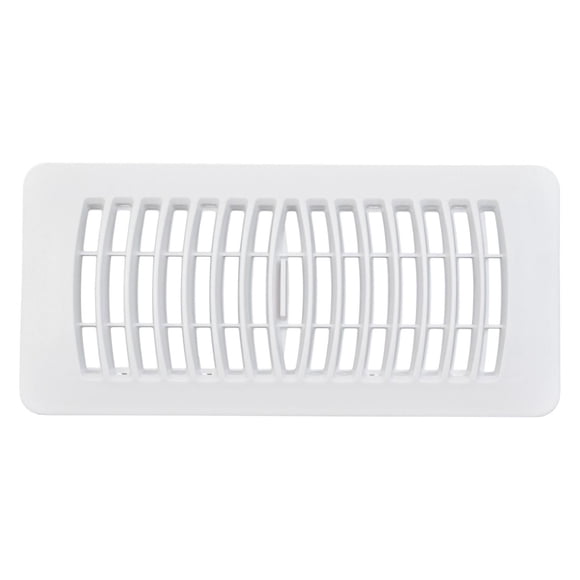 Imperial 4" x 10" White Louvered Polystyrene Floor Register, 1-pk