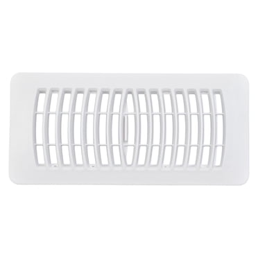 Imperial 4 po x 10 po Registre de plancher en plastique blanc