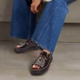 thumbnail image 3 of Womens Platform Fashion Sneakers Sandals 2025 Summer Beach Flower Hollow out Open Toe Slingback Chunky Flats, 3 of 7
