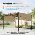 thumbnail image 3 of Outsunny 2 Pcs Auvent de Pergola 16 x 4 Pi, Protection UV pour Pergola, Sable, 3 of 10