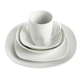 thumbnail image 2 of Gibson Home Classic Pearl Square 39 Piece Fine Ceramic Dinnerware Set, White, 2 of 3