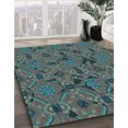 thumbnail image 3 of Ahgly Company Machine Washable Indoor Rectangle Transitional Deep-Sea Green Area Rugs, 5' x 7', 3 of 7