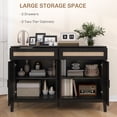 thumbnail image 4 of HOMCOM Buffet Bahut de 53 Pouces avec Tiroirs de Rangement et Portes, Noir, 4 of 10