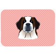 thumbnail image 1 of Checkerboard Pink Saint Bernard Mouse Pad, Hot Pad Or Trivet, 7.75 x 9.25 In., 1 of 1