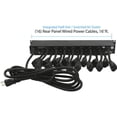 thumbnail image 2 of Pyle 19 Outlet 1U 19" Rackmount PDU Power Distribution Supply Center Conditioner Strip Unit Surge Protector 15 Amp Circuit Breaker 4 USB Multi Device Charge Ports 15FT Cord (PCO865) Black, 2 of 5