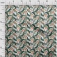 thumbnail image 3 of oneOone Velvet White Fabric Tropical Leaf Fabric For Sewing Printed Craft Fabric By The Yard 58 Inch Wide, 3 of 5