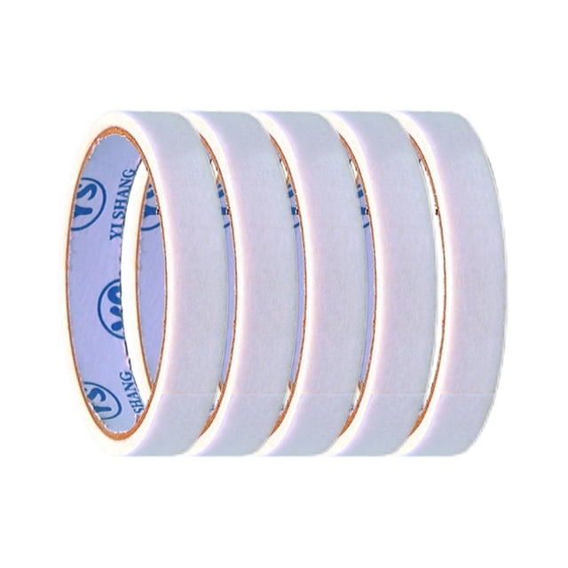 GUOOL Ruban de Masquage Grand Fournitures d'Étiquetage Rouleaux de Papier Réutilisables Usage Général Blanc 5 Pcs 20mm