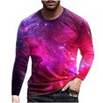 thumbnail image 1 of Chemises Hommes Manches Longues Hommes Manches Longues Imprimé Col Rond Chandail T-Shirt Blouse, 1 of 9