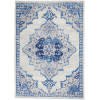 thumbnail image 1 of homeroots home decor 385887 5’ x 7’ Ivory and Blue Medallion Area Rug, 1 of 1