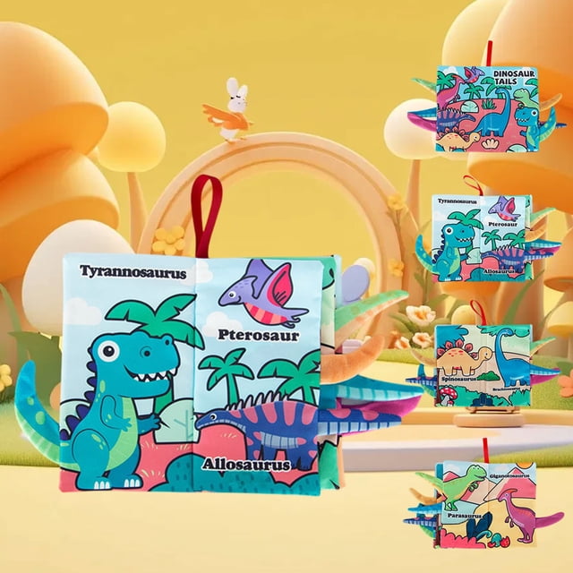 ABPWLY Chewable Tail Cloth Book Interactive Tearproof Fabric Book Early Learning Cloth Book Soft Tail Fabric Story Book Clearance Toy Canada Days Toys Games