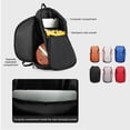 thumbnail image 3 of Large Capacity Basketball Backpack with Laptop Compartment, Water Resistant Wet Dry Segregation Lightweight Sports Backpack for Exercise Supplies, Ball Compartment, 3 of 7