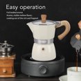 thumbnail image 4 of Moka Coffee Pot Octagonal Classic Portable Hand Brewing Coffee Maker Moka Pot for Camping Home Use, 4 of 7