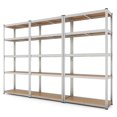 thumbnail image 1 of Costway Unité de Rayonnage de Garage Ajustable 3 Pcs 5 Niveaux avec Charge Max 2000 lbs pour Entrepôt Argent, 1 of 9