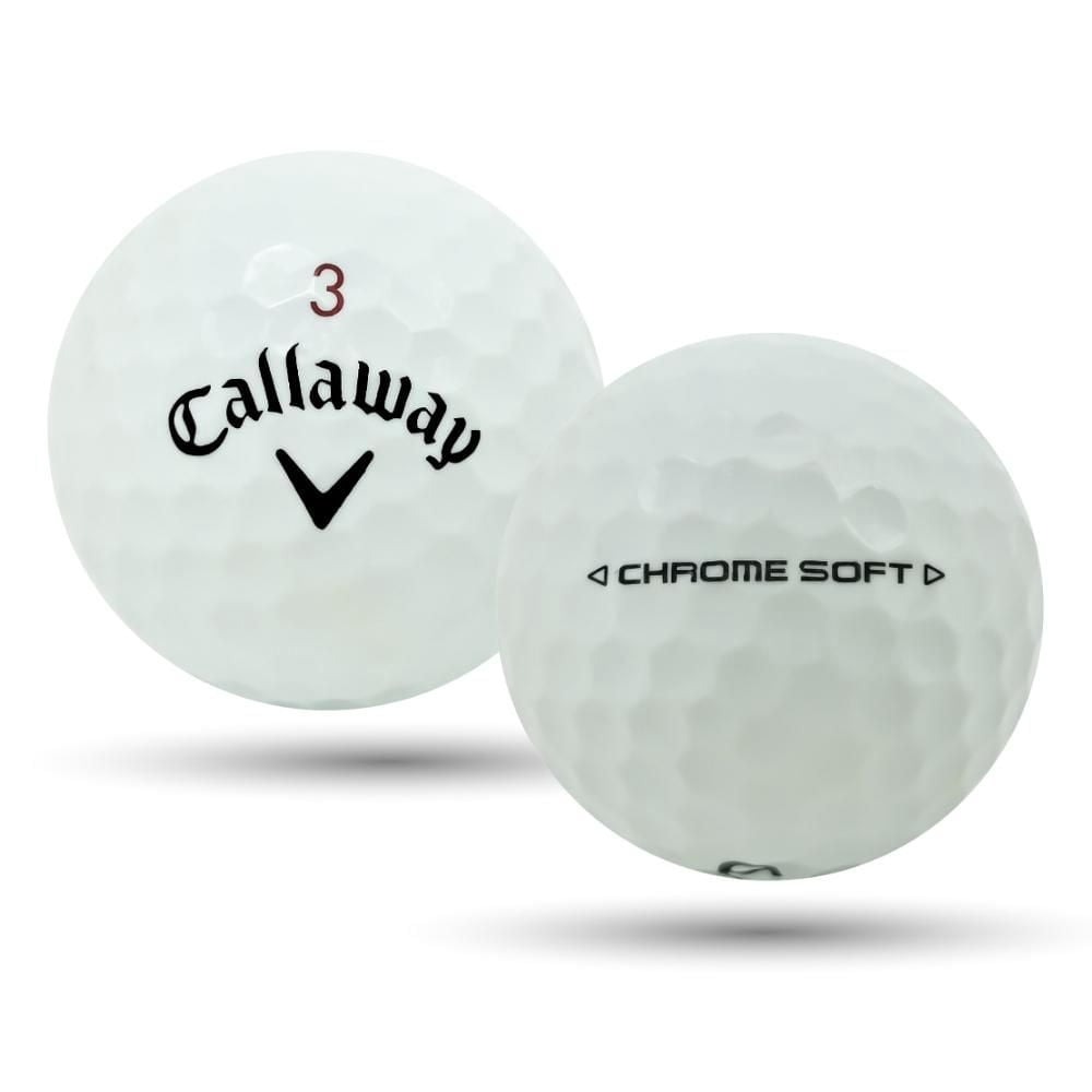 Mulligan - 12 balles de golf récupérées Callaway Chrome Soft 2024 Pristine