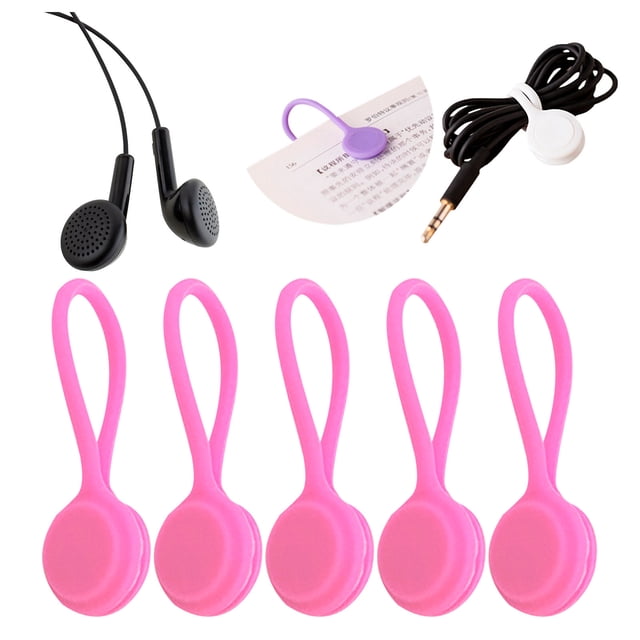 Yhmxh Gifts for Women & Men,Home Essentials Multi Color Ties - Cable Management 5pcs Cable Clips