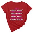 thumbnail image 1 of TIMIFIS Breast Cancer Awareness Shirts for Women Work Tops Short Sleeve Out Blouse Breast Awareness Letter Print Shirt T-Shirt Tops In OctoberFall/Winter, 1 of 6